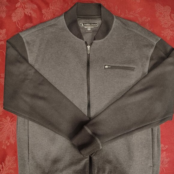 Pebble Beach Performance Full Zip Grey Jacket, Size M, Like New! - Picture 2 of 5